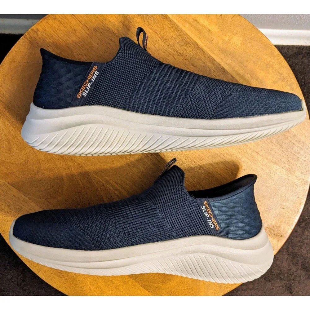 Skechers Ultra Flex 3.0 Smooth Step Shoes Men's 11 Wide Navy Slip-Ins 232450W